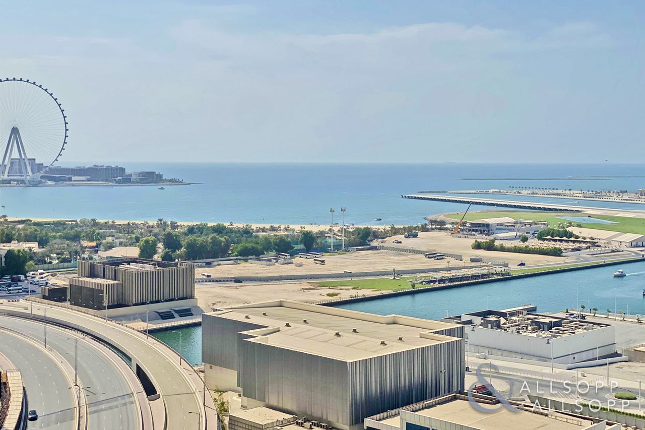 Upgraded | Sea & Dubai Eye Views | 3 Beds